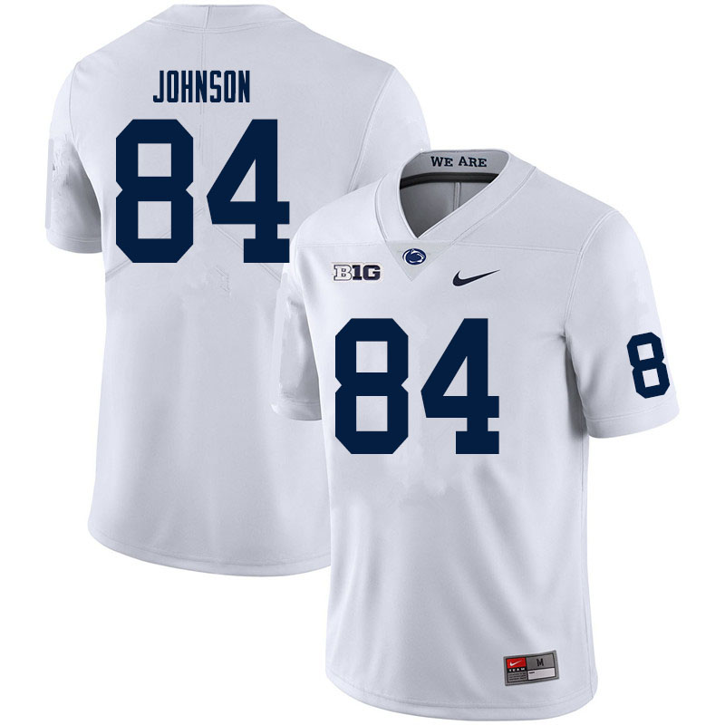 Men #84 Theo Johnson Penn State Nittany Lions College Football Jerseys Sale-White